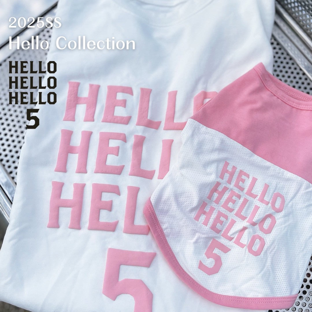 【即納】"Hello" Mesh Tank Top for Pet / 「Hello」タンクトップ for Pet