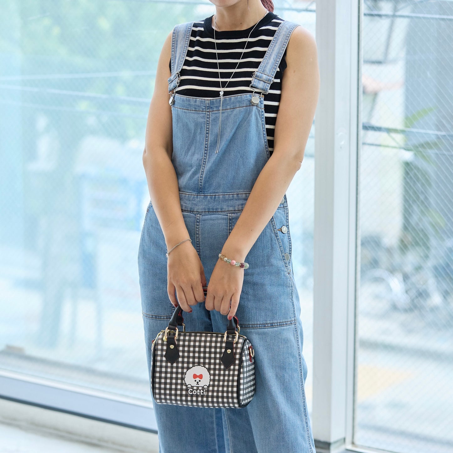 【 予約商品】"KLMuCCo" Gingham Mini Boston Bag / ギンガムミニボストンバッグ