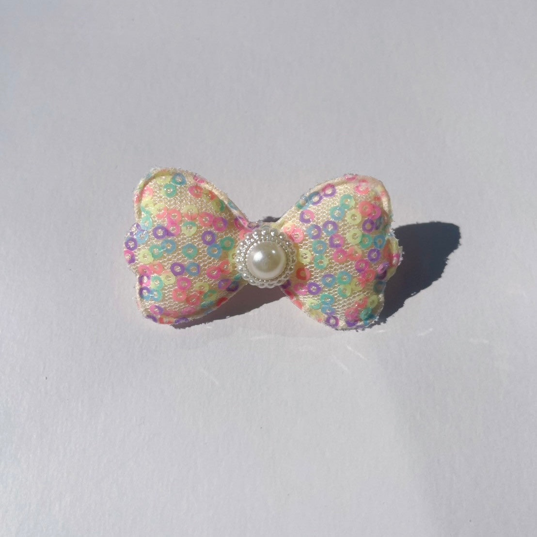 【即納】Ribbon Spangle Hair Pin / リボンスパンコールヘアピン