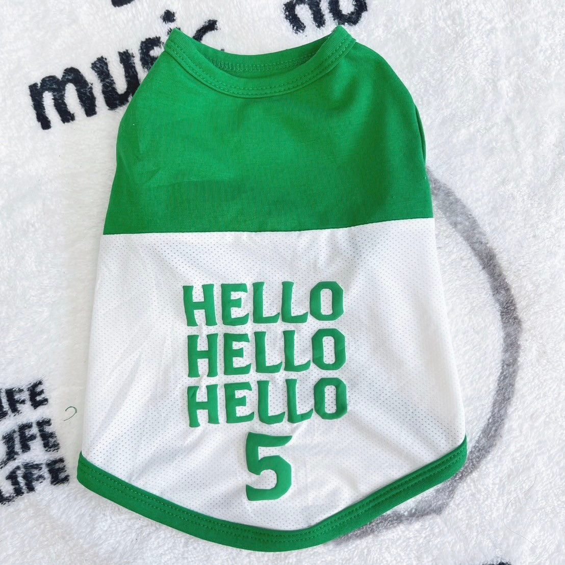 【New / 即納】"Hello" Mesh Tank Top for Pet / 「Hello」タンクトップ for Pet