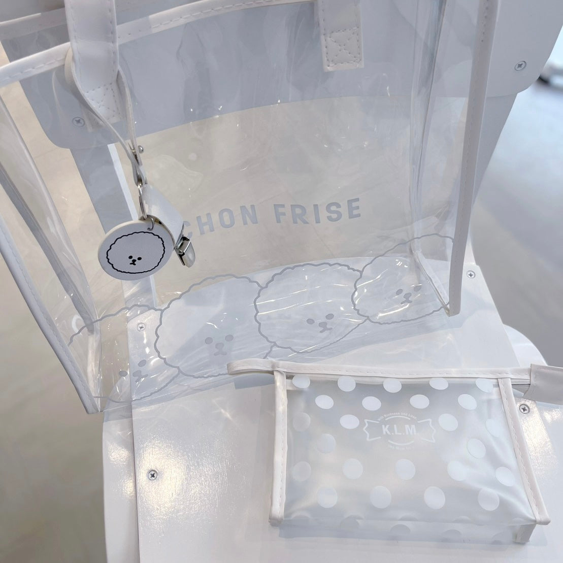 【New】Bichon Frise Clear Bag 2 / ビションフリーゼクリアバッグ2