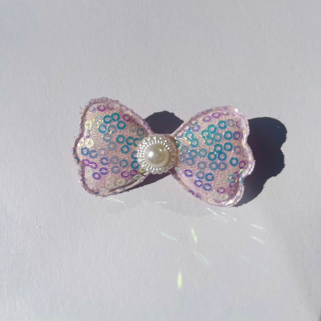 【即納】Ribbon Spangle Hair Pin / リボンスパンコールヘアピン