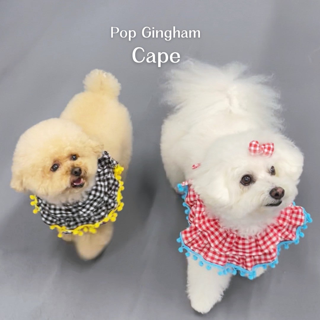 【Candy Series / 即納】Pop Gingham Cape / ポップキンガムケープ
