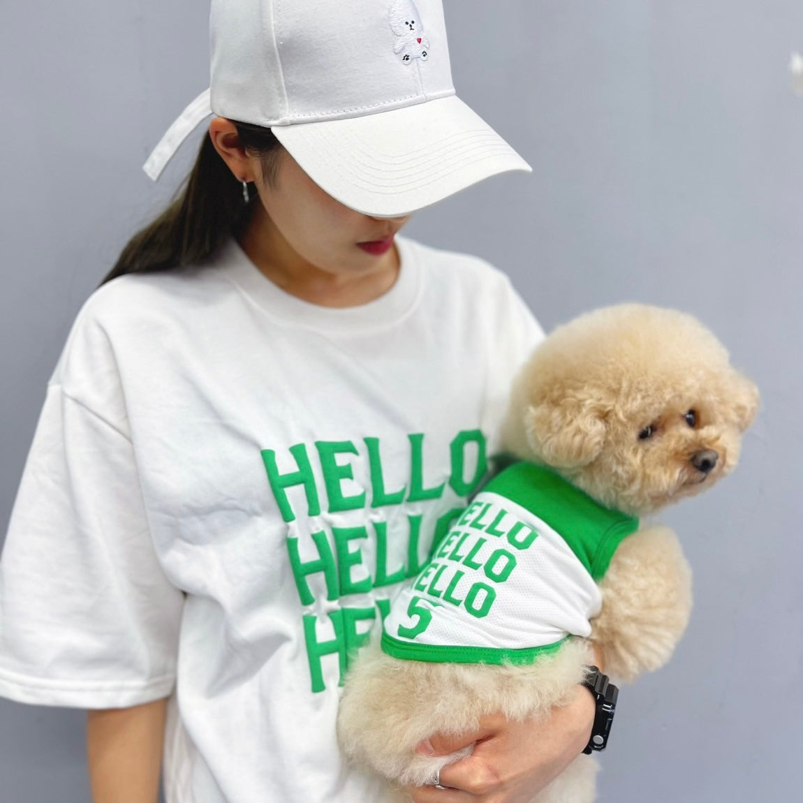 【即納】"Hello" Mesh Tank Top for Pet / 「Hello」タンクトップ for Pet