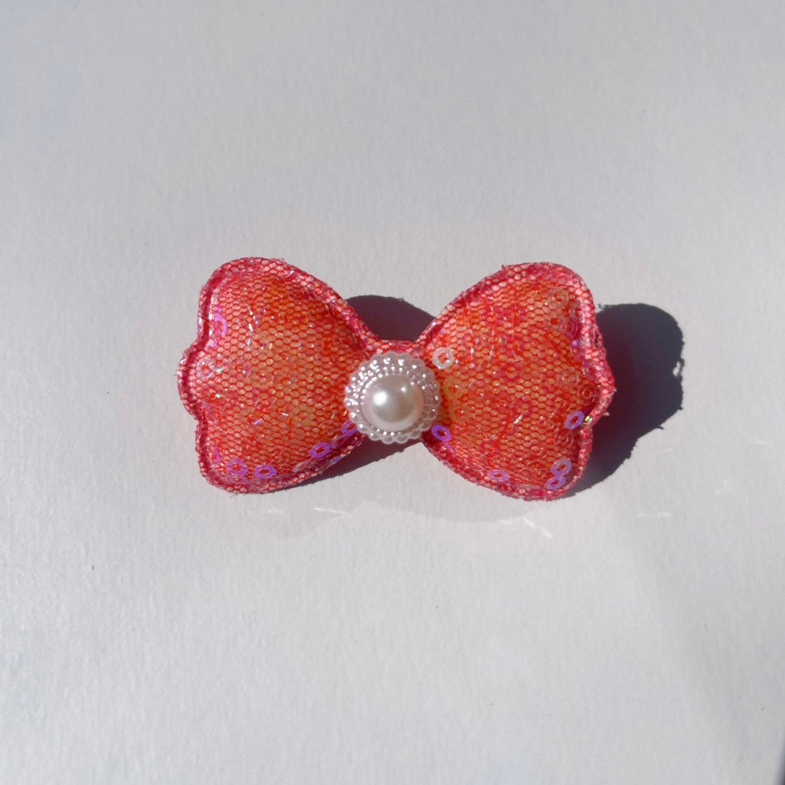 【即納】Ribbon Spangle Hair Pin / リボンスパンコールヘアピン