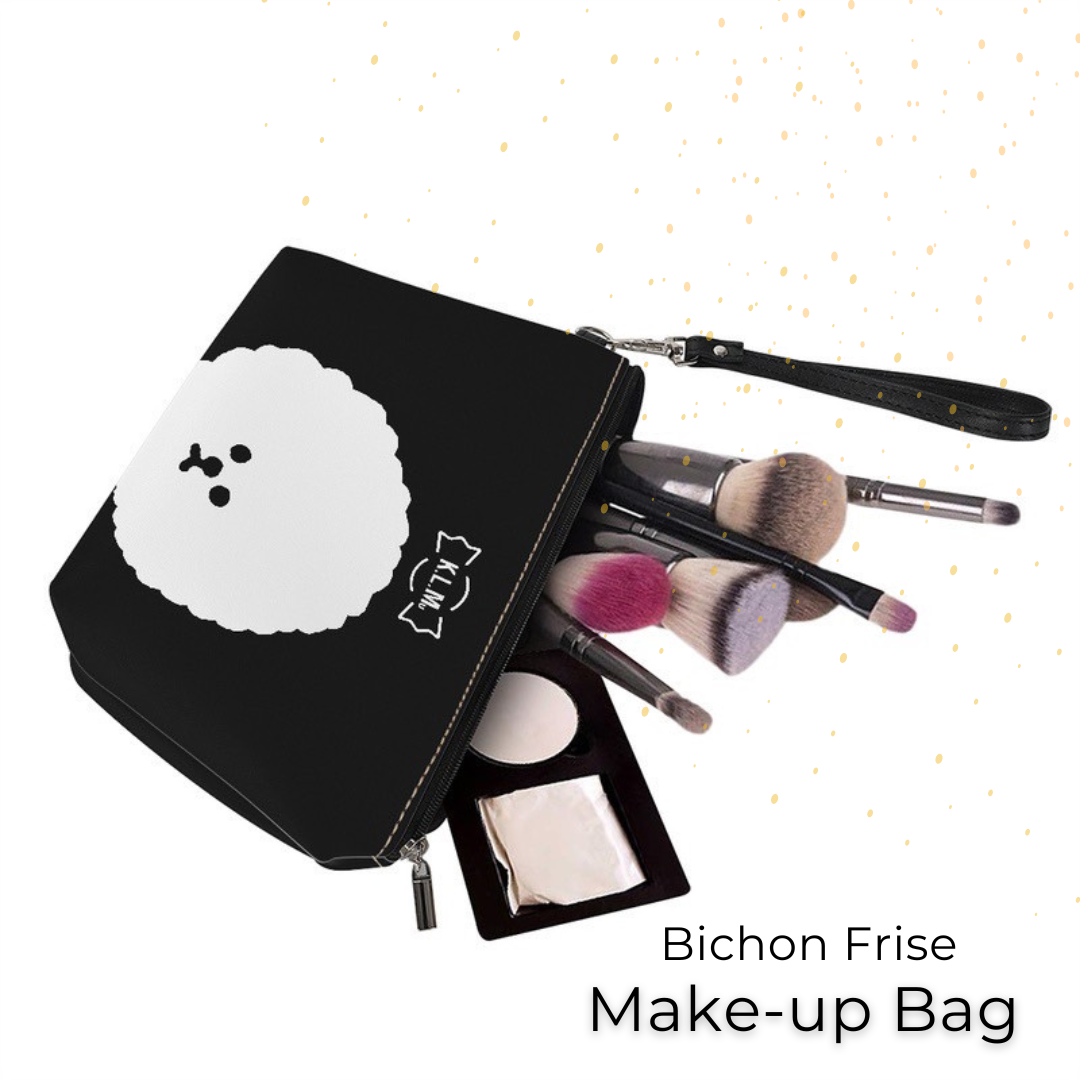 【 In Stock】"Bichon Frise" Make-up Bag / 「ビションフリーゼ」化粧ポーチ
