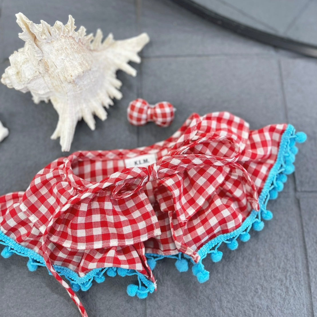 【Candy Series / 即納】Pop Gingham Cape / ポップキンガムケープ