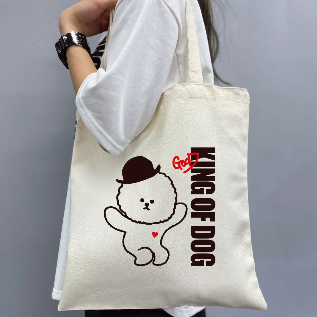 【即納】"King Of Dog" Tote Bag / 「King Of Dog」トートバッグ