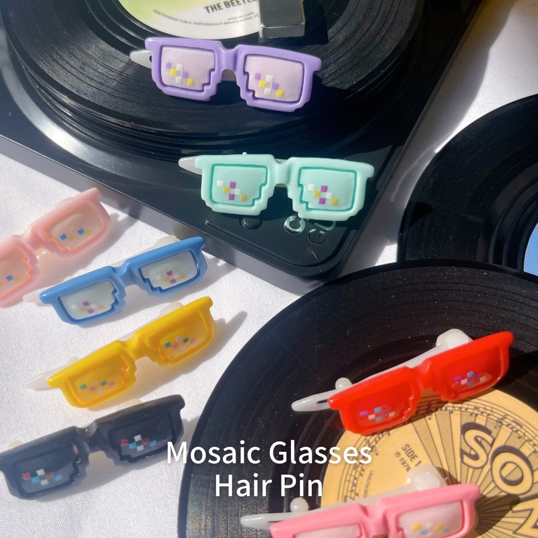 【即納】Mosaic Glasses Hair Pin / モザイクグラスヘアピン