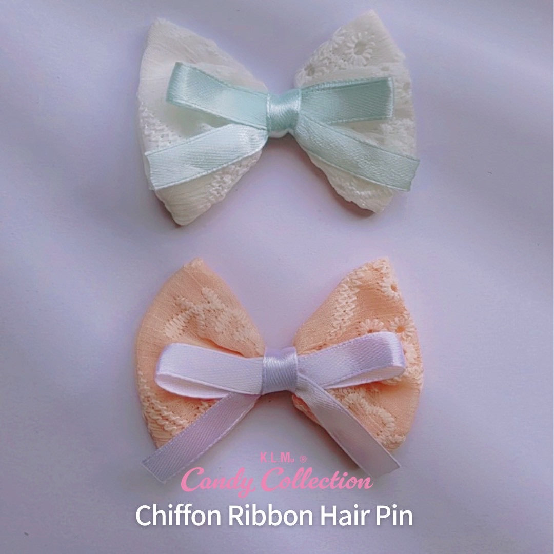 【Candy Series / 即納商品】Chiffon Ribbon Hair Pin / シフォンリボンヘアピン