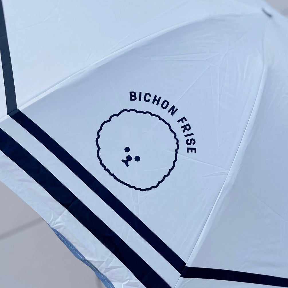 【New】"Bichon Frise" UV Folding Umbrella / 「ビションフリーゼ」晴雨兼用折りたたみ傘