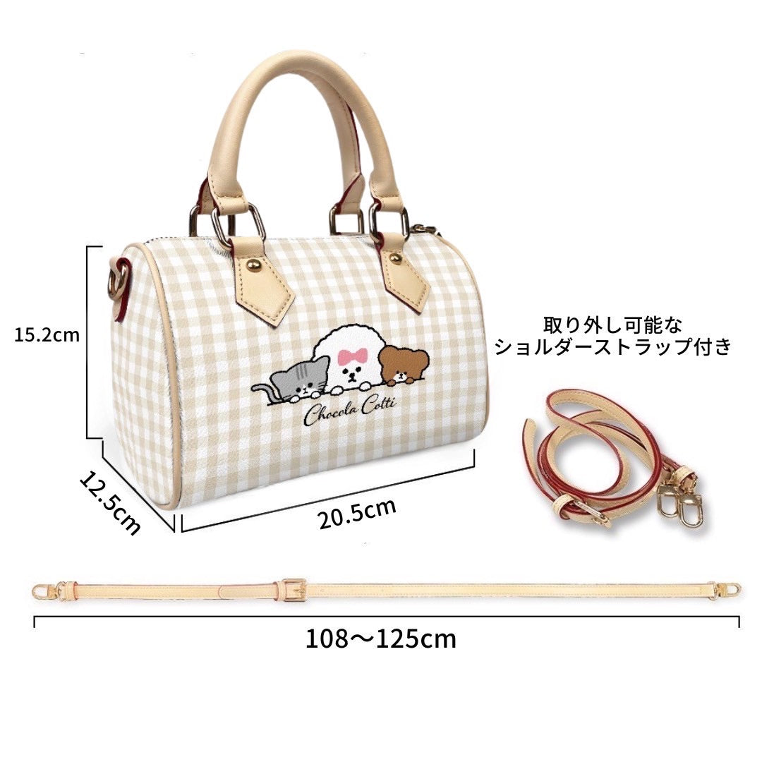 【 予約商品】"KLMuCCo" Gingham Mini Boston Bag / ギンガムミニボストンバッグ