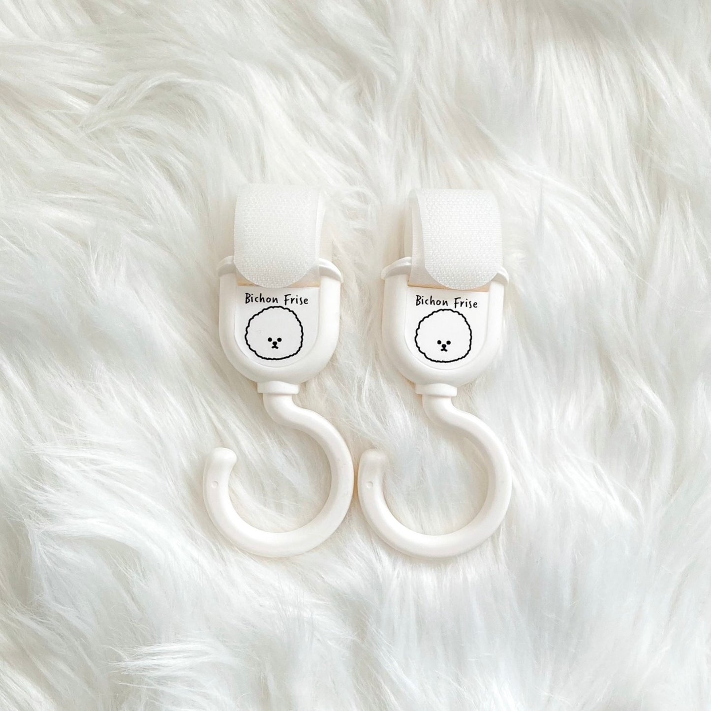 【即納】"KLMuCCo" Stroller Hooks (White) / バギーフック(ホワイト)