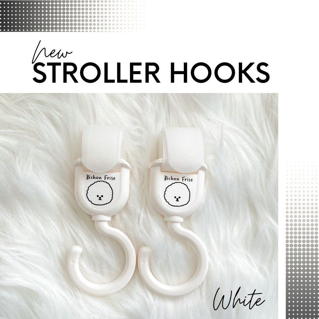 【即納】"KLMuCCo" Stroller Hooks (White) / バギーフック(ホワイト)