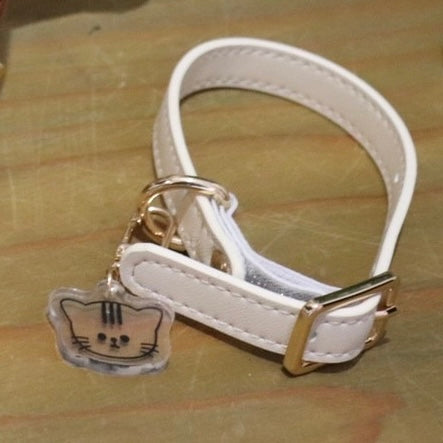 【即納】Collar for cat / レザー首輪 for cat