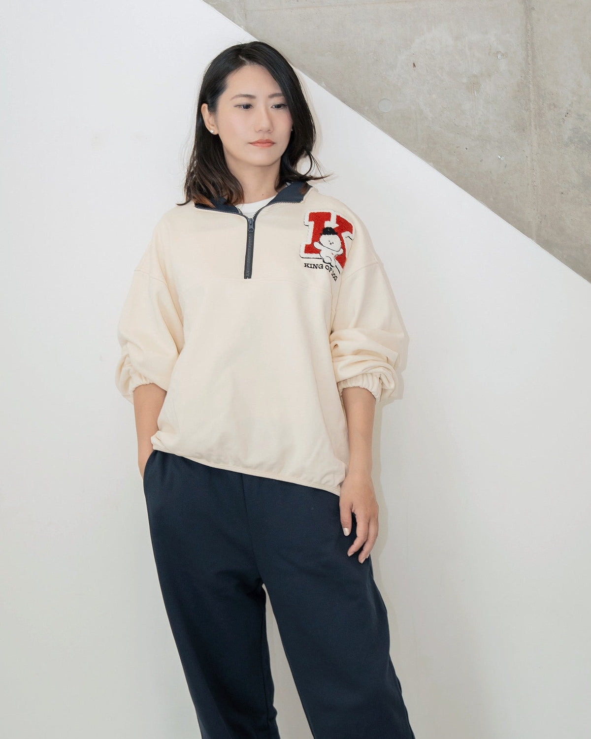 【即納】"King Of Dog" Half-Zip Pullover for Owner / 「King Of Dog」ハーフジッププルオーバー for Owner