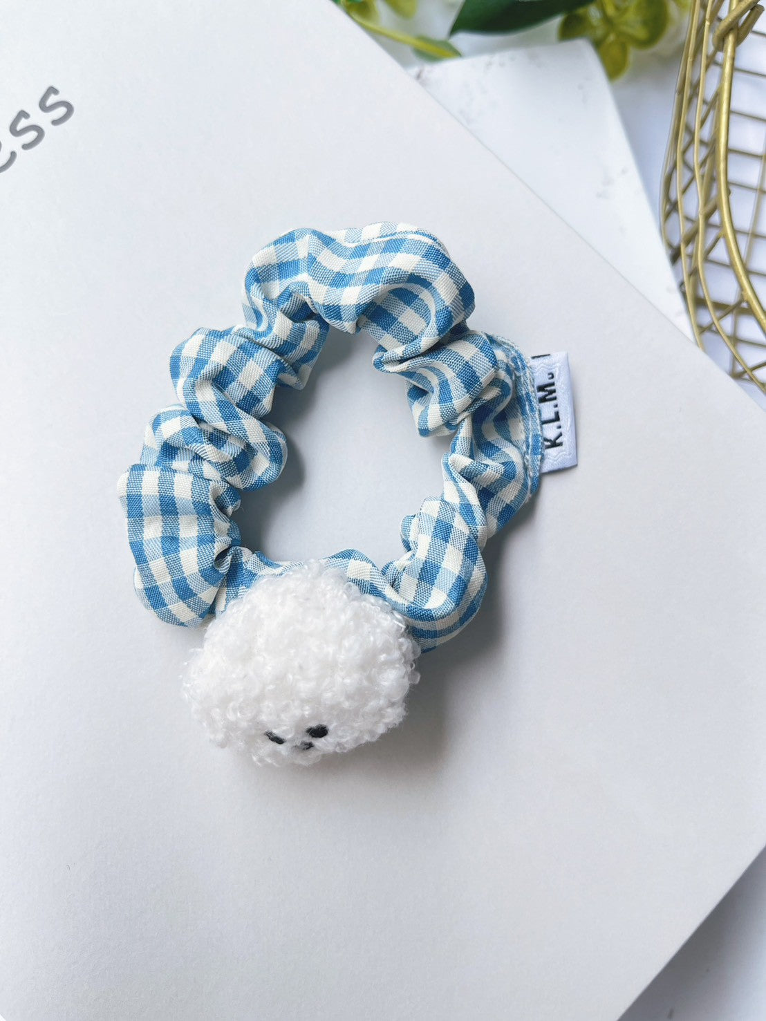 【即納】Mr. Klmu's Gingham Hair Tie / くるむくんギンガムミニシュシュ