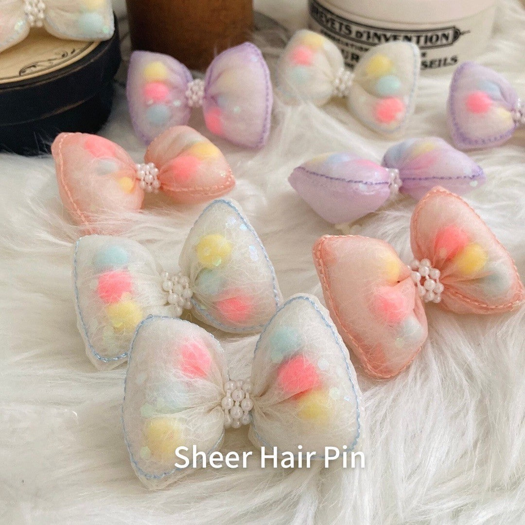 【即納】Sheer Ribbon Pin / シースルーリボンピン