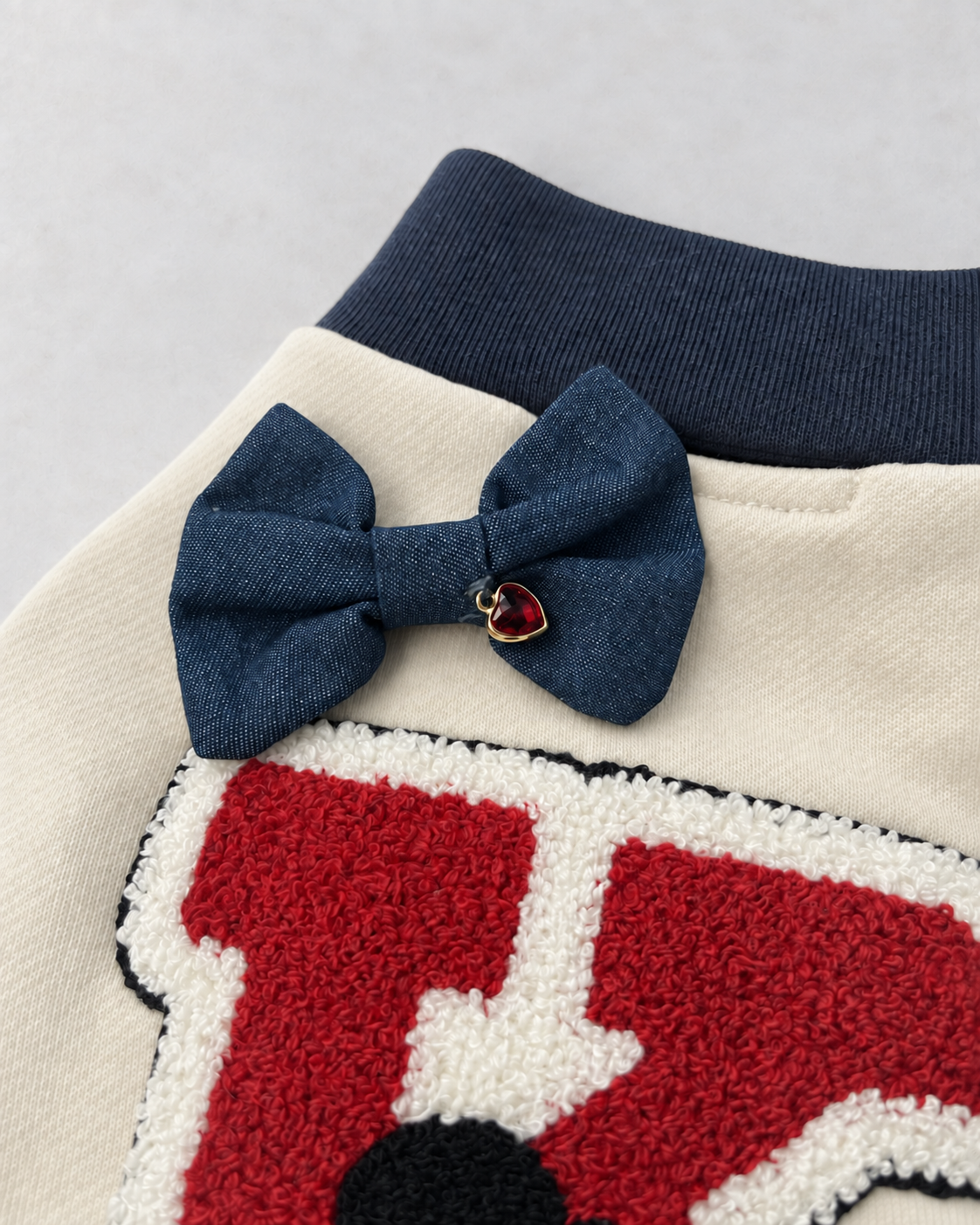 【即納】Denim Ribbon Pin / デニムリボンピン