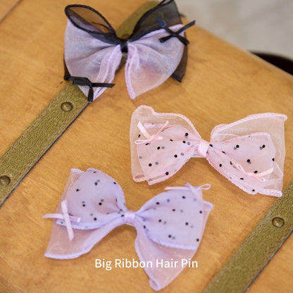 【即納】Big Ribbon Hair Pin / ビッグリボンヘアピン