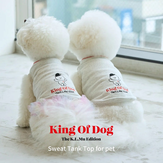 【即納】"King Of Dog" Sweat Tank Top for Pet / 「King Of Dog」スウェットタンクトップ for Pet