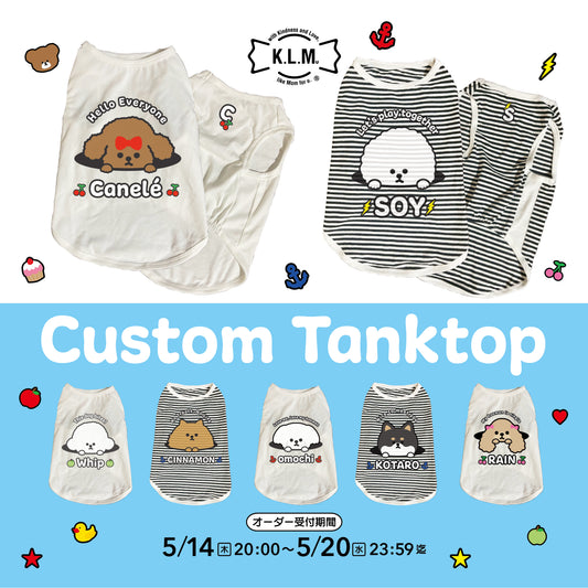 【予約商品】Custom Tank Top / カスタムタンクトップ