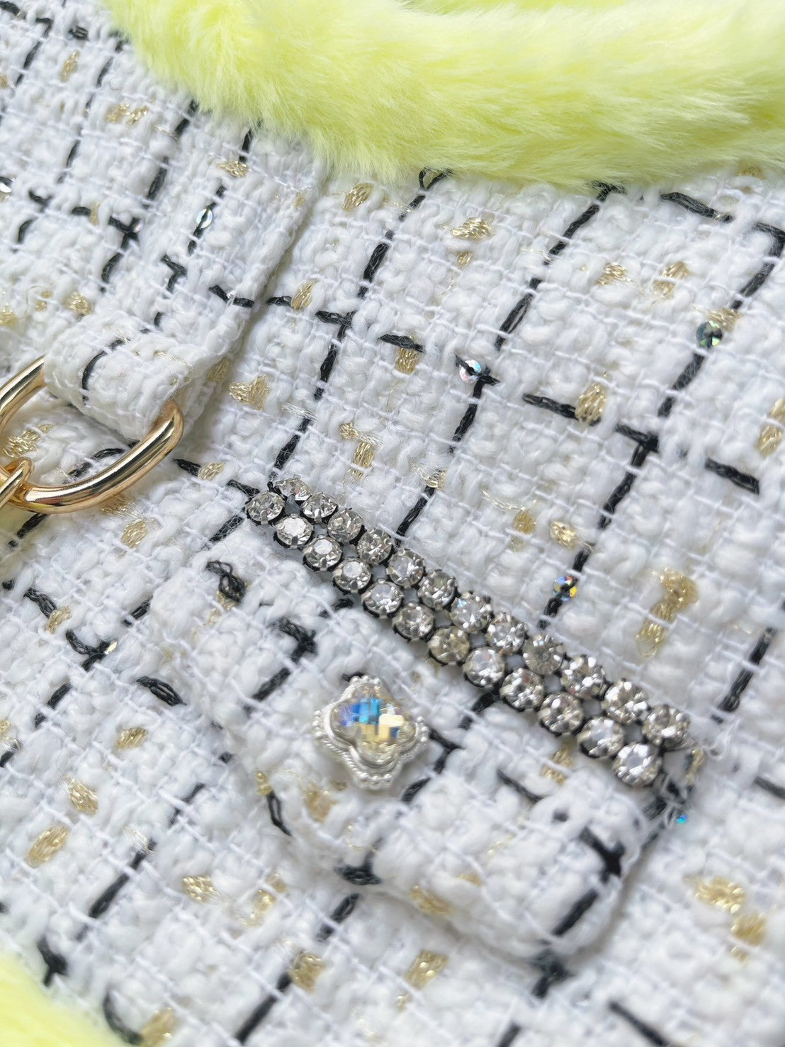 【Candy Series / 即納】Tweed Color Fur Wear Harness / ツイードカラーファーウェアハーネス