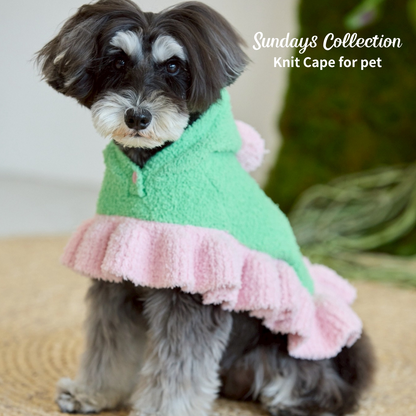 【即納】"Sundays" Knit Cape for Pet / 「Sundays」ニットケープ