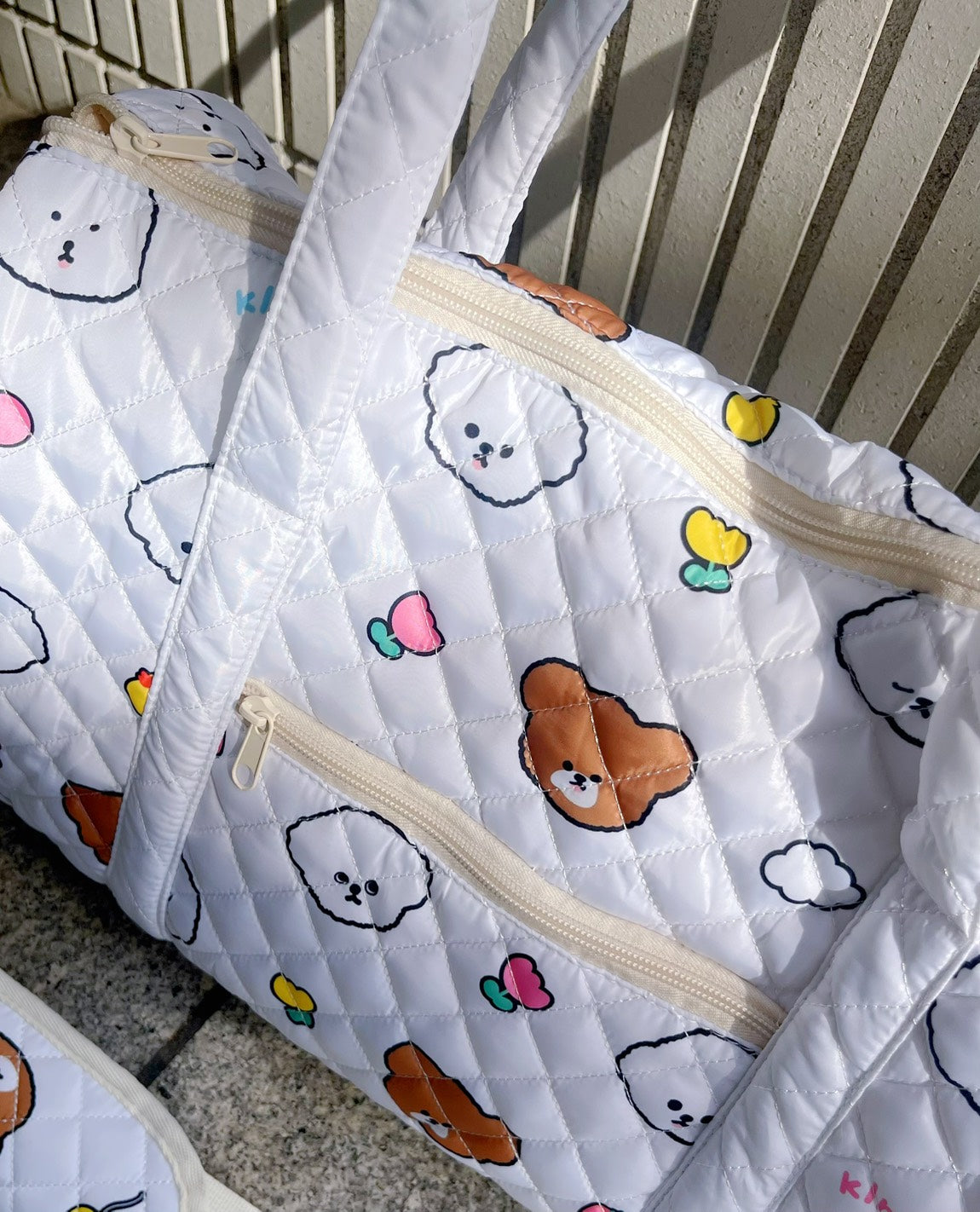 【予約商品】Random Face Quilting Travel Bag / ランダムフェイスキルティングトラベルバッグ