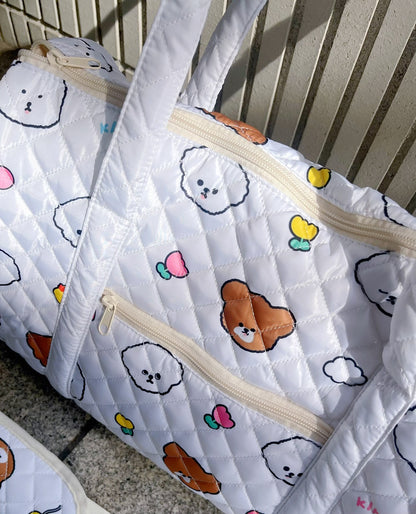 【予約商品】Random Face Quilting Travel Bag / ランダムフェイスキルティングトラベルバッグ
