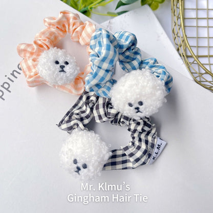 【即納】Mr. Klmu's Gingham Hair Tie / くるむくんギンガムミニシュシュ
