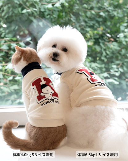 【即納】"King Of Dog" Half-Zip Pullover for Pet / 「King Of Dog」ハーフジッププルオーバー for Pet