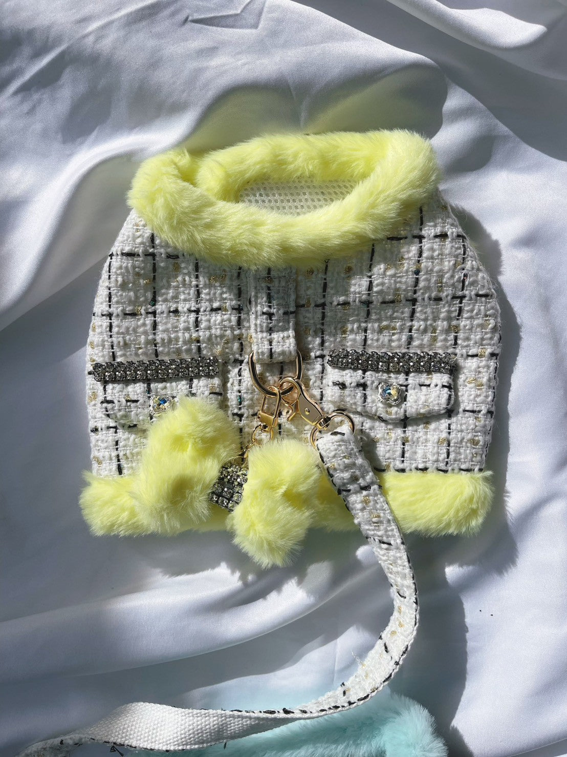 【Candy Series / 即納】Tweed Color Fur Wear Harness / ツイードカラーファーウェアハーネス