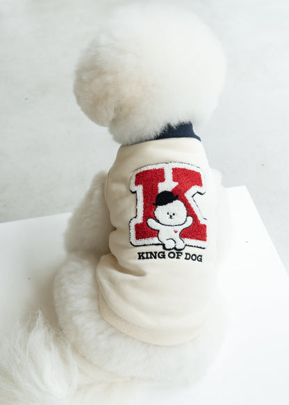 【即納】"King Of Dog" Half-Zip Pullover for Pet / 「King Of Dog」ハーフジッププルオーバー for Pet