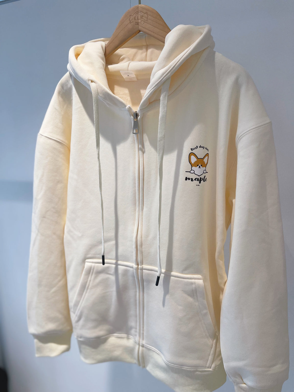 【予約商品】"KLMuCCo" Warm Zip-Up Hoodie / カスタム裏起毛ジップパーカー