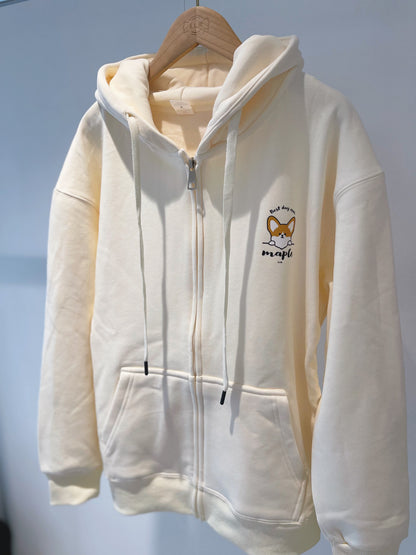 【予約商品】"KLMuCCo" Warm Zip-Up Hoodie / カスタム裏起毛ジップパーカー