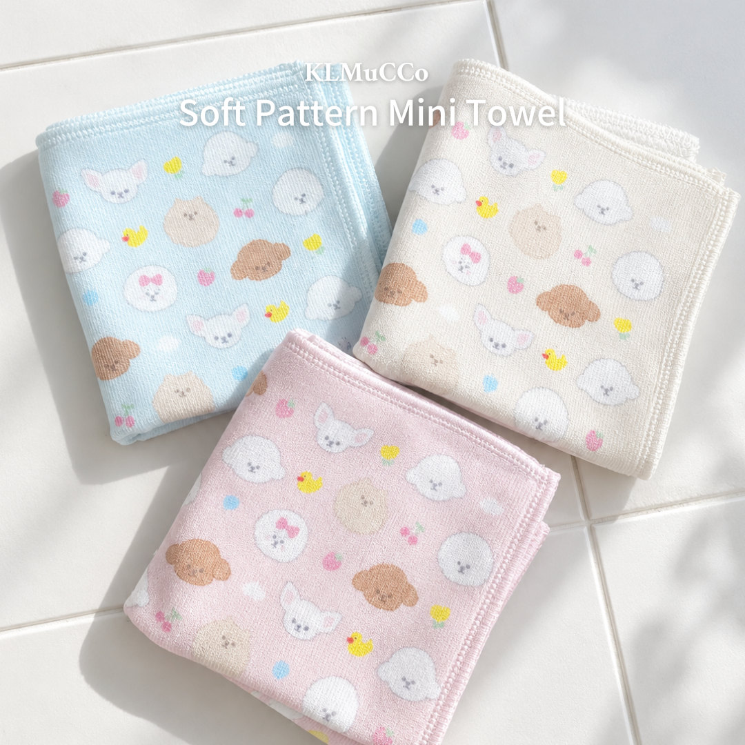 【即納】"KLMuCCo" Soft Pattern Mini Towel / ソフトパターンミニタオル