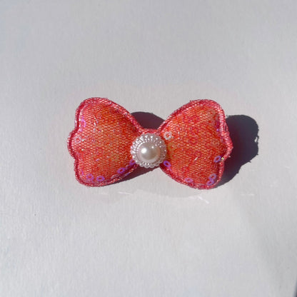 【即納】Ribbon Spangle Hair Pin / リボンスパンコールヘアピン