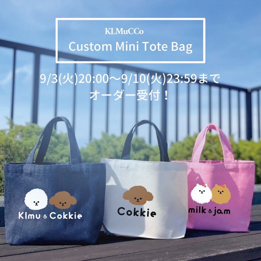 【予約商品】"KLMuCCo" Mini Tote Bag / カスタムミニトートバッグ