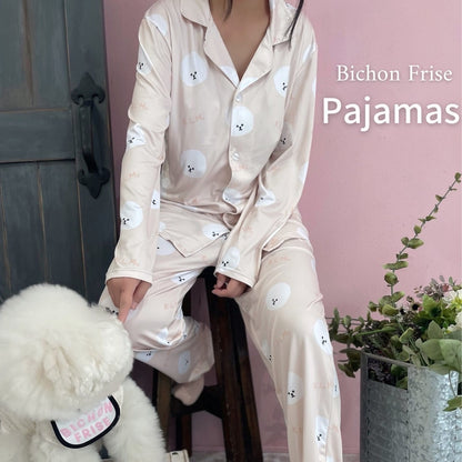 【Pre-Order】Bichon Frise Pajamas  / ビションフリーゼパジャマ