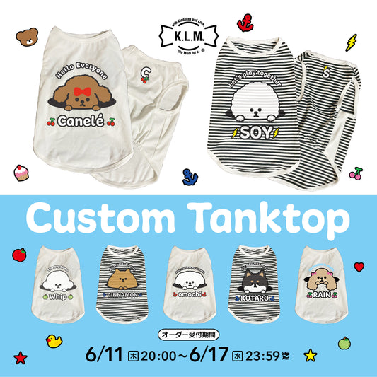 【予約商品】Custom Tank Top / カスタムタンクトップ
