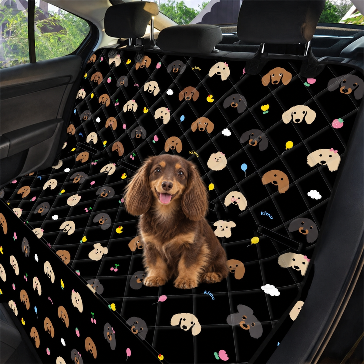 【予約商品】Random Face Quilting Car Seat Cover / ランダムフェイスキルティングカーシートカバー