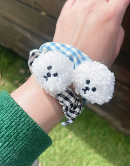 【即納】Mr. Klmu's Gingham Hair Tie / くるむくんギンガムミニシュシュ