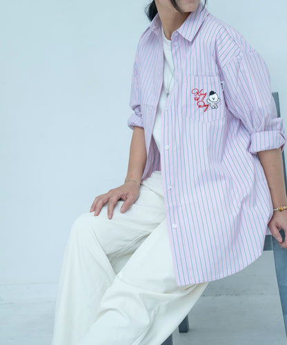 【即納】"King Of Dog" Stripe Shirt for Owner / 「King Of Dog」ストライプシャツ for Owner