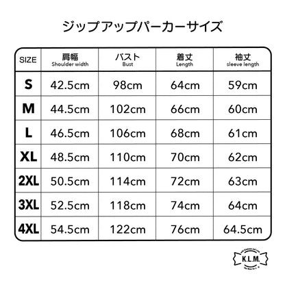 【予約商品】"KLMuCCo" Warm Zip-Up Hoodie / カスタム裏起毛ジップパーカー