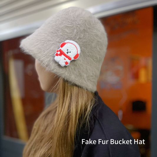 【即納】Fake Fur Bucket Hat / フェイクファーバケットハット