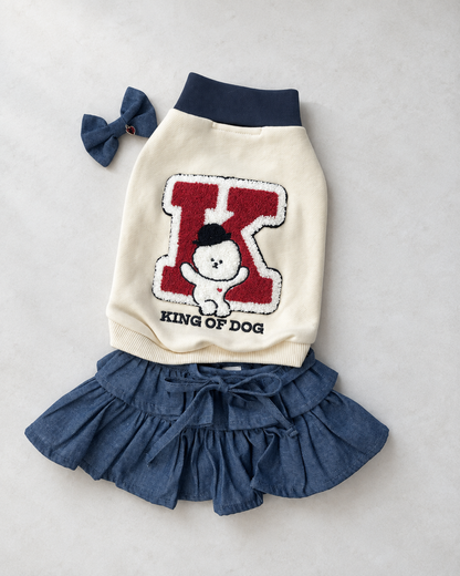 【即納】"King Of Dog" Half-Zip Pullover for Pet / 「King Of Dog」ハーフジッププルオーバー for Pet