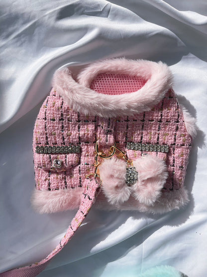 【Candy Series / 即納】Tweed Color Fur Wear Harness / ツイードカラーファーウェアハーネス