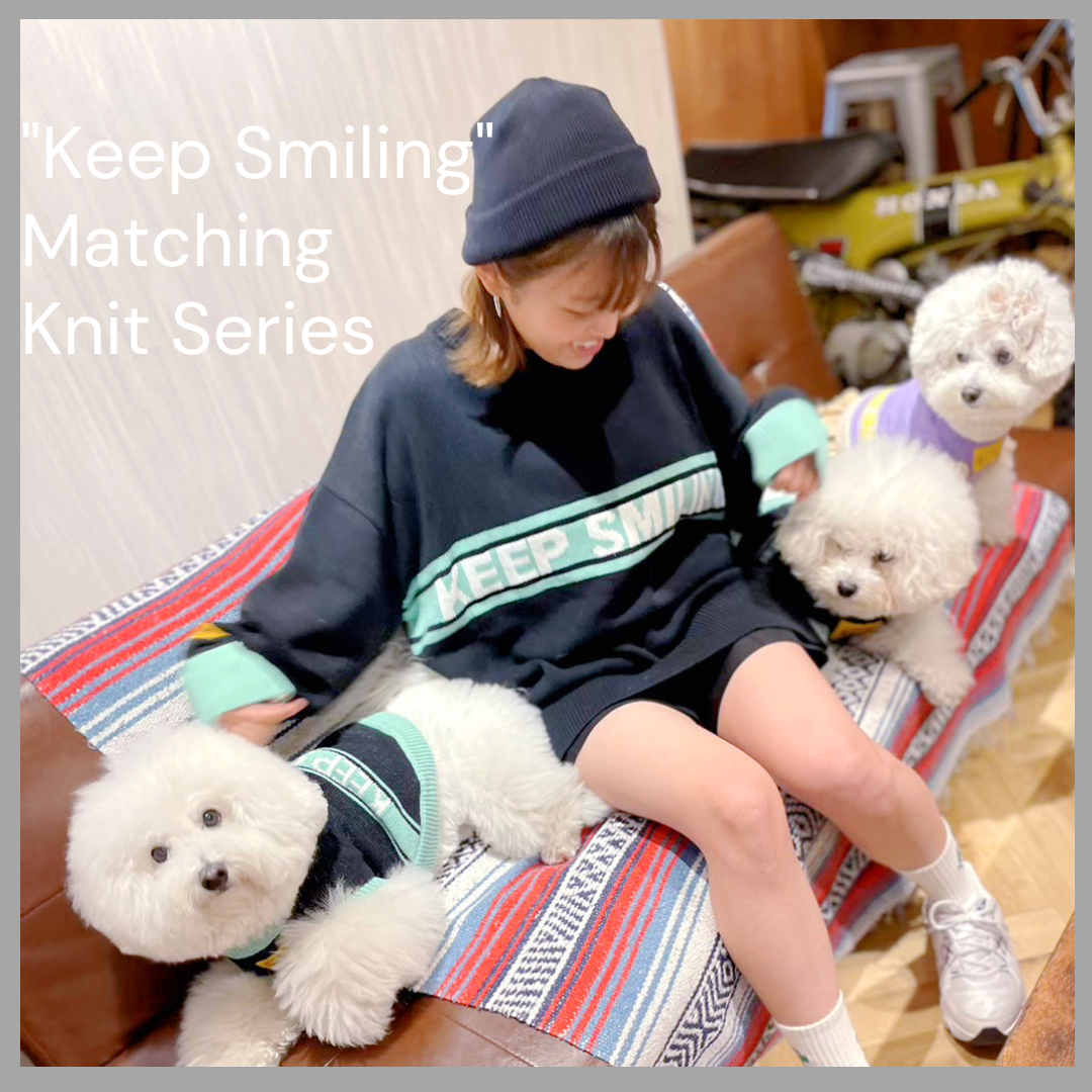 【2022AW】"Keep Smiling" Knit for pet / ペット用「キプスマ」ニット