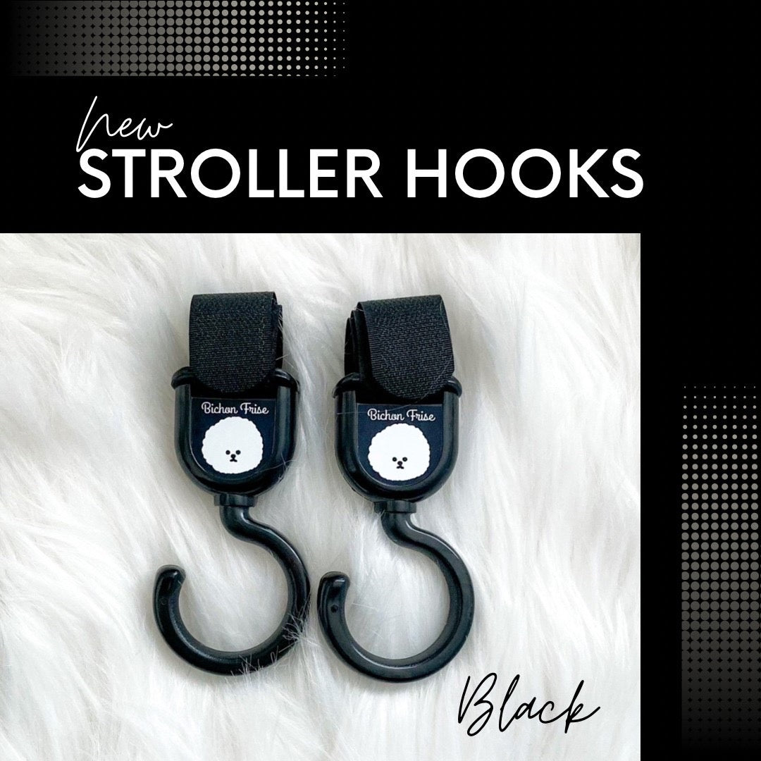 【Hot】"Selectable My Dog" Stroller Hooks (Black) / バギーフック（ブラック）